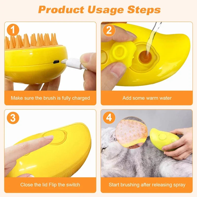 3 in 1 Cat Steam Brush