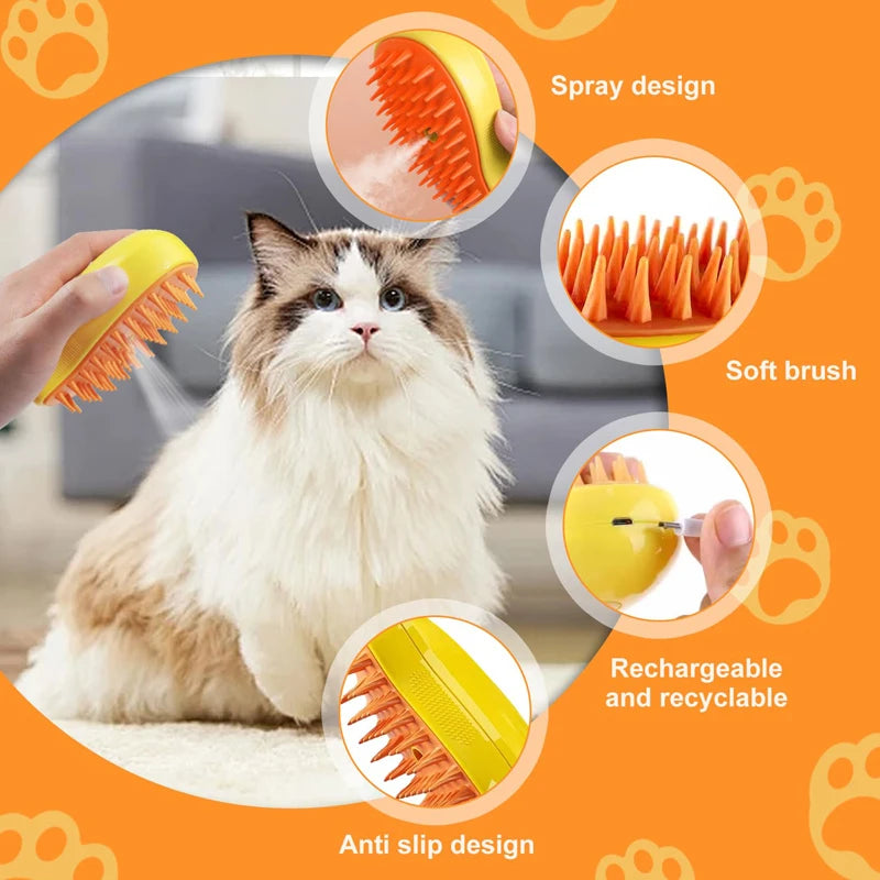 3 in 1 Cat Steam Brush